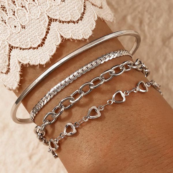 charm bracelets tocona 4pcs/sets charms silver color chain for women hollow out heart alloy metal adjustable party jewelry 15976, Golden;silver
charm bracelets tocona 4pcs/sets charms silver color chain for women hollow out heart alloy metal adjustable party jewelry 15976, Golden;silver