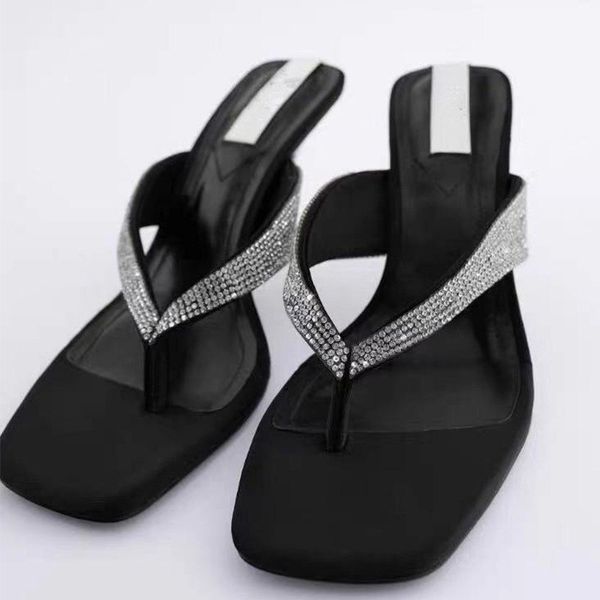 slippers high heels for women, black sandals with square-fingered stiletto clip summer decoration, , tydk
slippers high heels for women, black sandals with square-fingered stiletto clip summer decoration, , tydk