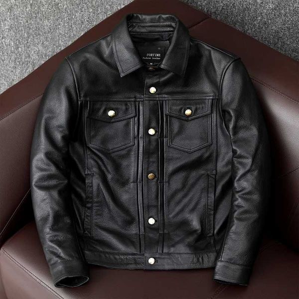 men's leather & faux autumn short genuine cowhide black jacket fashion casual slim-fit motorcycle coat large size 2xl
men's leather & faux autumn short genuine cowhide black jacket fashion casual slim-fit motorcycle coat large size 2xl