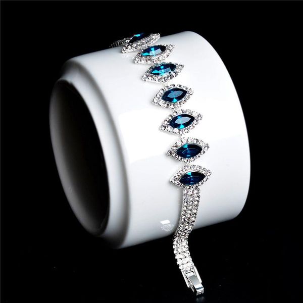 link, chain fashion luxury rhinestone bracelet blue white color full crystal buckle bracelets for jewelry women birthday gift, Black
link, chain fashion luxury rhinestone bracelet blue white color full crystal buckle bracelets for jewelry women birthday gift, Black