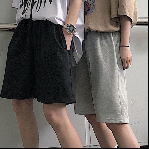 2021 women five pointed shorts solid black grey wide short pants students casual oversized streetwear hip hop punk style, White;black
2021 women five pointed shorts solid black grey wide short pants students casual oversized streetwear hip hop punk style, White;black