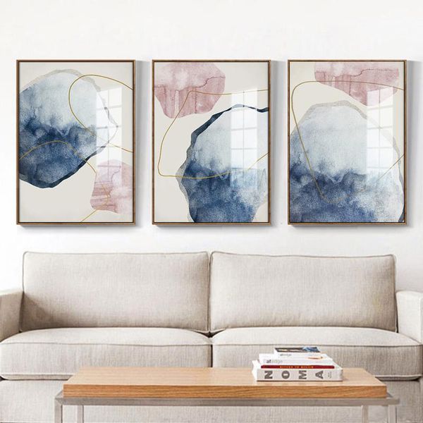 paintings abstract blue watercolor canvas print golden lines poster nordic wall art pictures on living room home decor
paintings abstract blue watercolor canvas print golden lines poster nordic wall art pictures on living room home decor