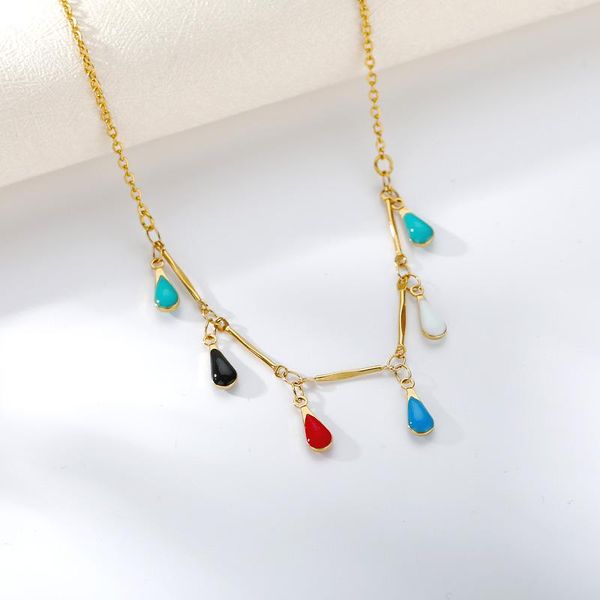 pendant necklaces multicolor opal stone choker fashion gold color chain crystal for women jewelry short chockers collar, Silver
pendant necklaces multicolor opal stone choker fashion gold color chain crystal for women jewelry short chockers collar, Silver