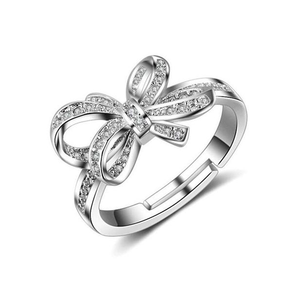 Cluster Rings 925 Sterling Silver Zirconia Bowknot Opening For Women Valentine's Day Gift Jewelry Trendy Ring S-R223, Golden;silver
Cluster Rings 925 Sterling Silver Zirconia Bowknot Opening For Women Valentine's Day Gift Jewelry Trendy Ring S-R223, Golden;silver