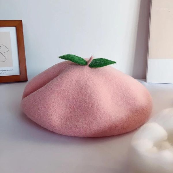 women's handmade beret holiday peach cute fruit painter hat autumn and winter girl french beanie wholesale berets, Blue;gray
women's handmade beret holiday peach cute fruit painter hat autumn and winter girl french beanie wholesale berets, Blue;gray