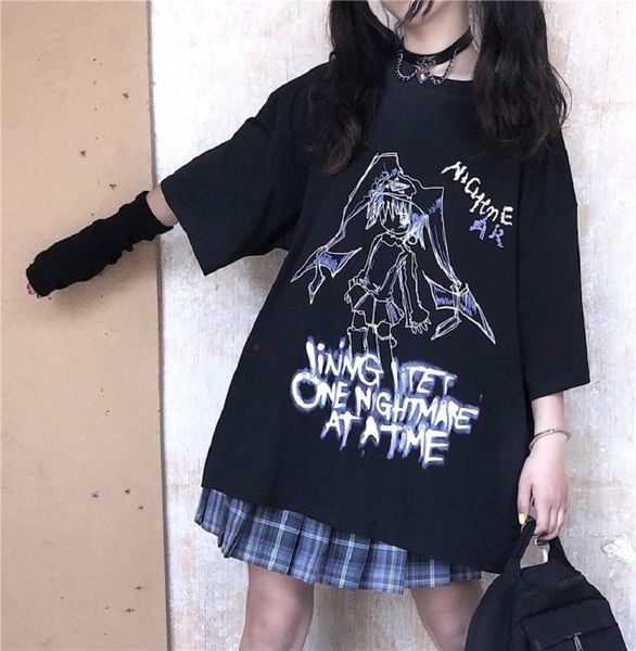 women's t-shirt japanese streetwear cartoon ulzzang female harajuku casual hip-hop short sleeve fashion big size punk kawaii cotton, White
women's t-shirt japanese streetwear cartoon ulzzang female harajuku casual hip-hop short sleeve fashion big size punk kawaii cotton, White
