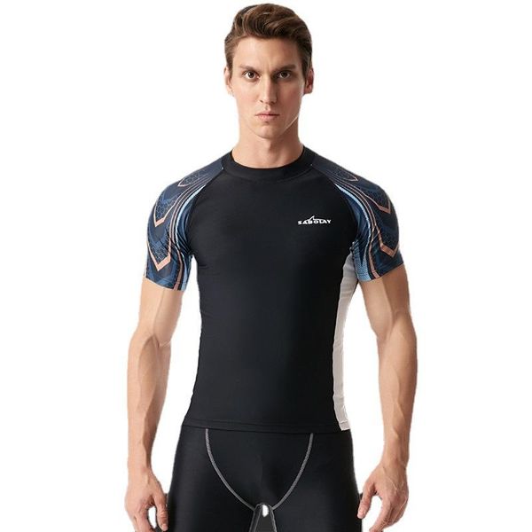 one-piece suits short sleeve men rash guards wetsuit shirt lycra quick-dry surfing swimwear t-shirt anti-uv windsurf swim
one-piece suits short sleeve men rash guards wetsuit shirt lycra quick-dry surfing swimwear t-shirt anti-uv windsurf swim