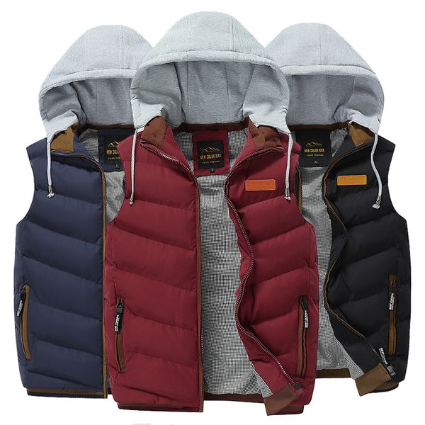2021 new winter casual waistcoat sleeveless jackets men hooded vest outwear hat detachable outcoats teq7, Black;white
2021 new winter casual waistcoat sleeveless jackets men hooded vest outwear hat detachable outcoats teq7, Black;white