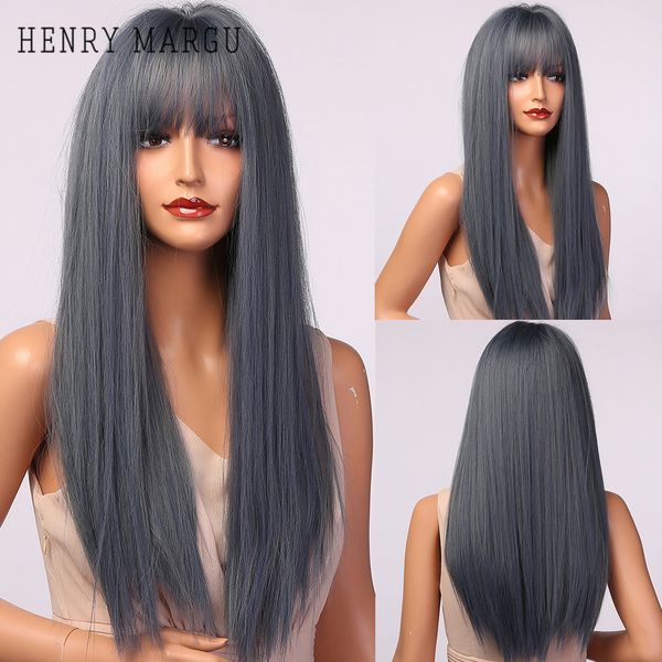 henry margu long blue gray synthetic wig with bangs straight hair wigs for women heat resistant cosplay natural daily wigs, Black
henry margu long blue gray synthetic wig with bangs straight hair wigs for women heat resistant cosplay natural daily wigs, Black