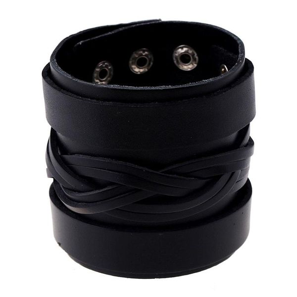 tennis punk style black wide leather wristbands simple solid color twist rope bracelets vintage bangles fashion jewelry friends gifts, Golden;silver
tennis punk style black wide leather wristbands simple solid color twist rope bracelets vintage bangles fashion jewelry friends gifts, Golden;silver