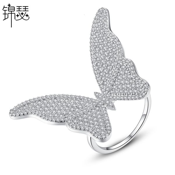925 sterling silverboutique zirconium diamond ring jade butterfly fashion creativity aaa zircon butterfly women's gift, Golden;silver
925 sterling silverboutique zirconium diamond ring jade butterfly fashion creativity aaa zircon butterfly women's gift, Golden;silver