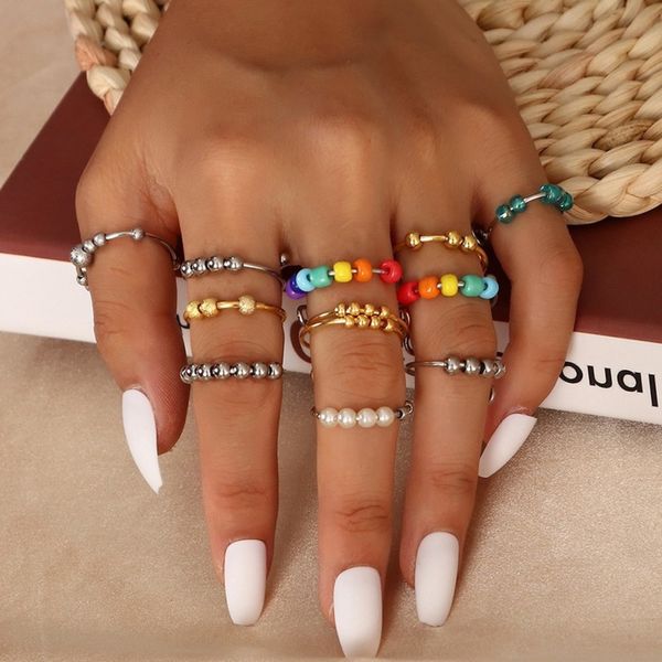 coloful rainbow kralen angst ring titanium staal verstelbare anti stress spinner fidget sieraden anillo ansiedad groothandel, Slivery;golden
coloful rainbow kralen angst ring titanium staal verstelbare anti stress spinner fidget sieraden anillo ansiedad groothandel, Slivery;golden