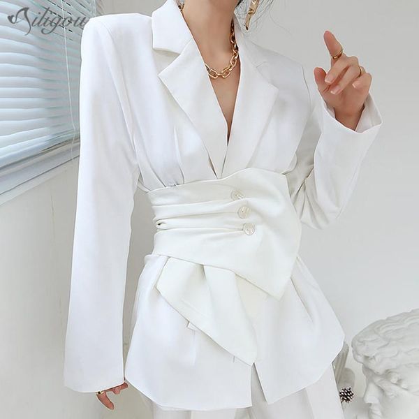 ailigou 2021 new casual white blazer for women with slotted long sleeve belt elegant blazer for women fashion new clothing, Black;brown
ailigou 2021 new casual white blazer for women with slotted long sleeve belt elegant blazer for women fashion new clothing, Black;brown