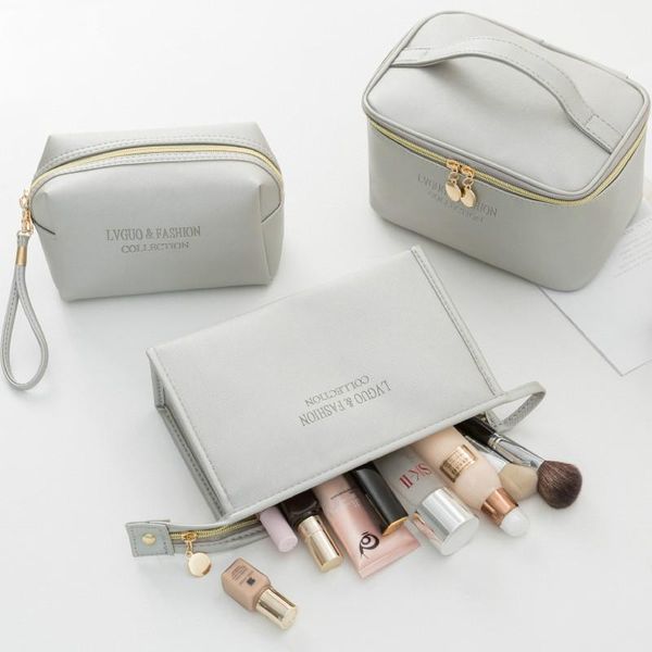 1 pc large women cosmetic bag pu leather waterproof zipper make up bag travel washing makeup organizer beauty case
1 pc large women cosmetic bag pu leather waterproof zipper make up bag travel washing makeup organizer beauty case