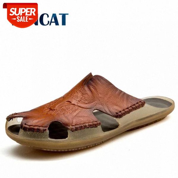 2019 new men sandals genuine leather summer non-slip men's shoes outdoor breathable beach shoes men flip flops big size 38-48 #7i8e, Black
2019 new men sandals genuine leather summer non-slip men's shoes outdoor breathable beach shoes men flip flops big size 38-48 #7i8e, Black