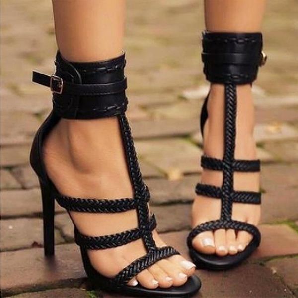 2021 ladies sandals woven bag t-belt buckle high heel sandals stiletto ladies high heel party shoes large size 35-43, Black
2021 ladies sandals woven bag t-belt buckle high heel sandals stiletto ladies high heel party shoes large size 35-43, Black