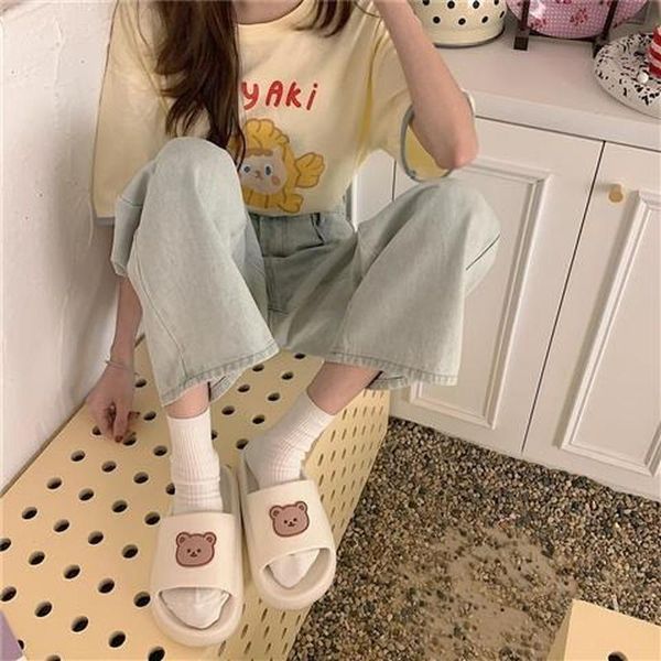 slippers summer style slides cartoon men and women cute animal little bear home slip on beach sandals non-slip fashion trend, Black
slippers summer style slides cartoon men and women cute animal little bear home slip on beach sandals non-slip fashion trend, Black