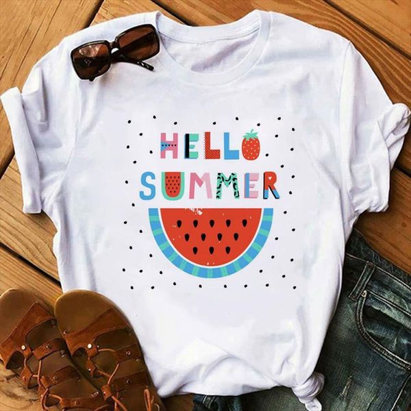 watermelon print summer fashion women t shirt short sleeve tee harajuku clothes femme, White
watermelon print summer fashion women t shirt short sleeve tee harajuku clothes femme, White