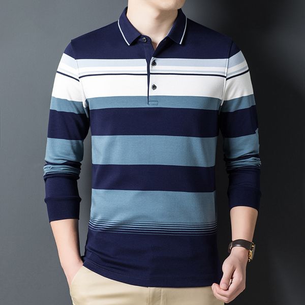 2021 autumn new large stripe stitching men's long sleeve business fashion casual brand polo shirt male r3bi, White;black
2021 autumn new large stripe stitching men's long sleeve business fashion casual brand polo shirt male r3bi, White;black