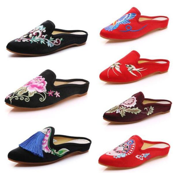 slippers 2021 chinese summer embroidery women retro ranomly style embroidered soft canvas woman, Black
slippers 2021 chinese summer embroidery women retro ranomly style embroidered soft canvas woman, Black