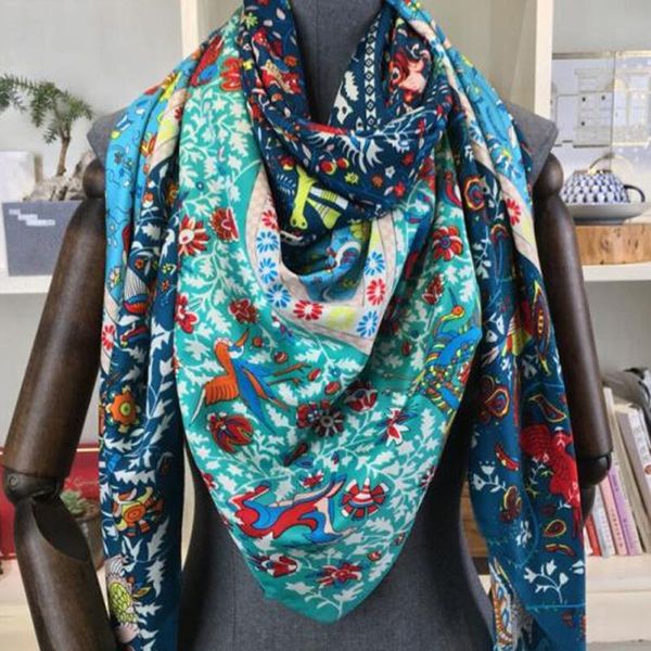 scarves 2021 silk square scarf for women foulard 130*130cm soft neckerchief ladies shawls wraps bandana femme printed hijab, Blue;gray
scarves 2021 silk square scarf for women foulard 130*130cm soft neckerchief ladies shawls wraps bandana femme printed hijab, Blue;gray