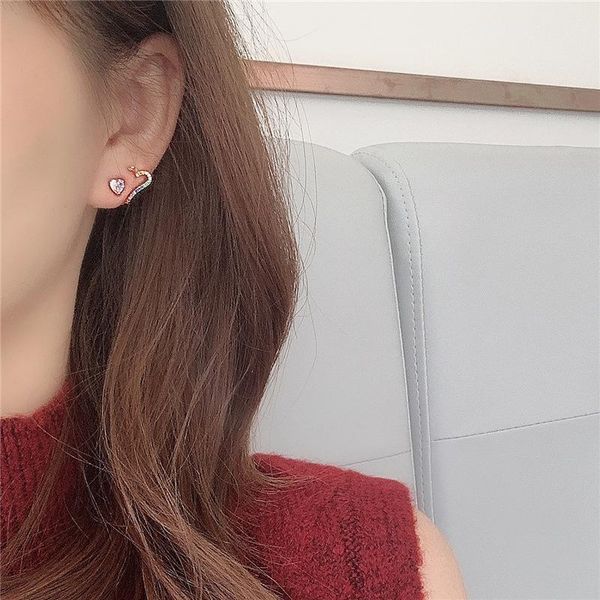 bangle ch-1456 s925 silver needle micro-inlaid colorful zircon missing corner love earrings heart-shaped back hanging, Black
bangle ch-1456 s925 silver needle micro-inlaid colorful zircon missing corner love earrings heart-shaped back hanging, Black