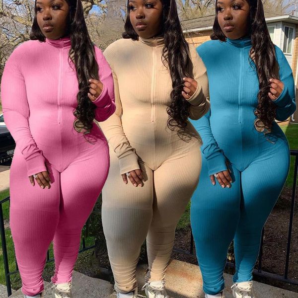 plus size l 4xl womens jumpsuit autumn winter skinny zipper sheath playsuits one piece romper bodycon overalls pink blue clothes, Black;white 
plus size l 4xl womens jumpsuit autumn winter skinny zipper sheath playsuits one piece romper bodycon overalls pink blue clothes, Black;white