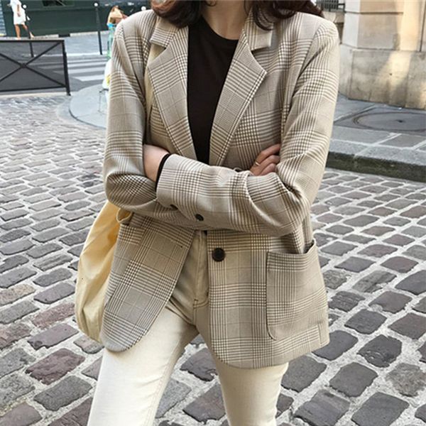 2021 new autumn winter women's blazers elegant plaid casual buttons pockets jackets notched vintage wild jk8225 u7bt, White;black
2021 new autumn winter women's blazers elegant plaid casual buttons pockets jackets notched vintage wild jk8225 u7bt, White;black