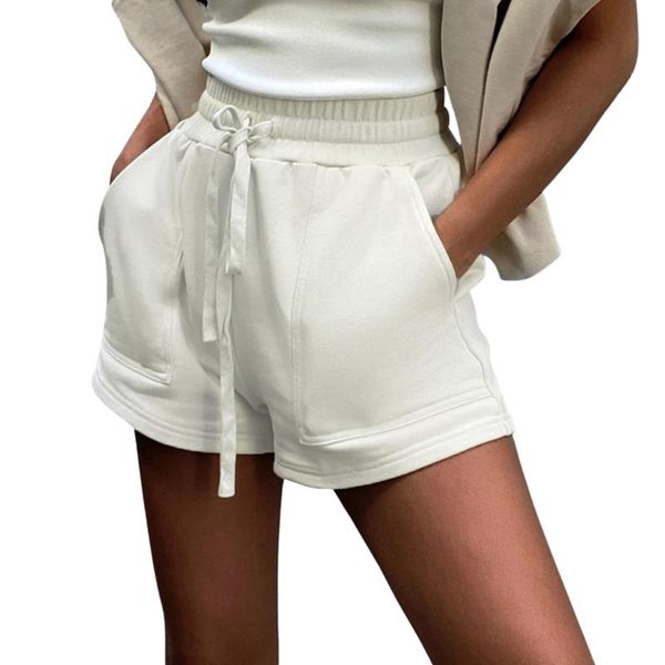 women's shorts women solid pockets casual loose female fashion high waist drawstring summer short pants fitness workout, White;black
women's shorts women solid pockets casual loose female fashion high waist drawstring summer short pants fitness workout, White;black