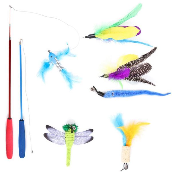 cat toys 8pcs feather kitten funny colorful rod wand plastic pet interactive stick supplies
cat toys 8pcs feather kitten funny colorful rod wand plastic pet interactive stick supplies