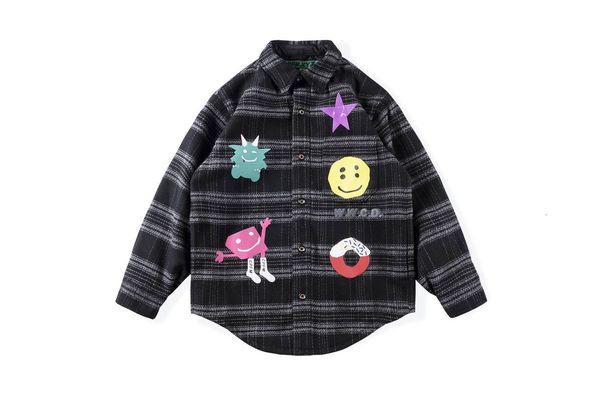 2021 new xyz oversize star smile print men women high quaality streetwear hip-hop style kanye west cpfm jackets qnik, Black;brown
2021 new xyz oversize star smile print men women high quaality streetwear hip-hop style kanye west cpfm jackets qnik, Black;brown