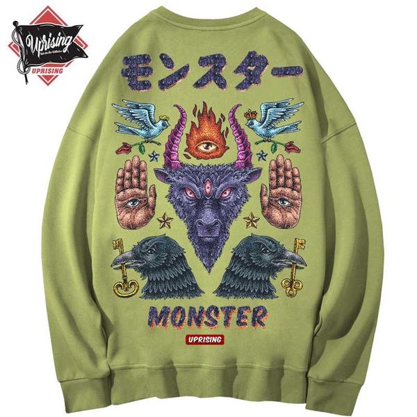 hoodies, sweatshirts monster long-sleeved street fashion brand personality joint hip-hop motorcycle 211116, Black
hoodies, sweatshirts monster long-sleeved street fashion brand personality joint hip-hop motorcycle 211116, Black