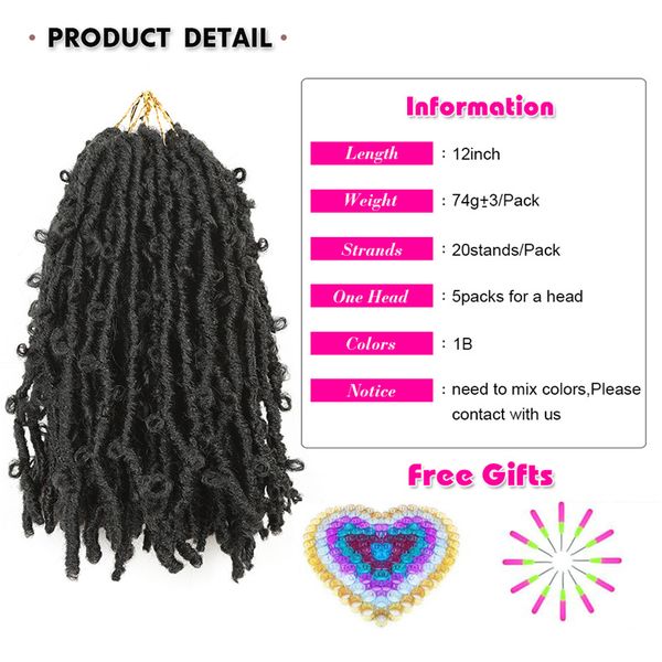 light ombre synthetic hair extension 16inch butterfly locs crochet knots chemical fiber locks braidrf butterflies knitting pre spot 2021 but, Black
light ombre synthetic hair extension 16inch butterfly locs crochet knots chemical fiber locks braidrf butterflies knitting pre spot 2021 but, Black