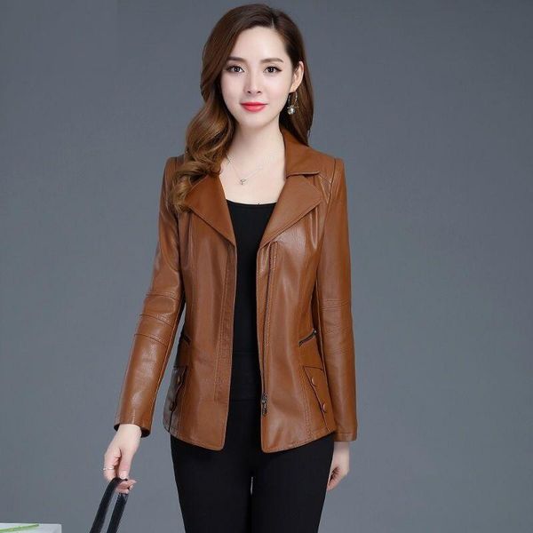 women's leather & faux 2021autumn winter fashion slim pu jacket women plus size 5xl soft motorcycle coat short biker female, Black
women's leather & faux 2021autumn winter fashion slim pu jacket women plus size 5xl soft motorcycle coat short biker female, Black