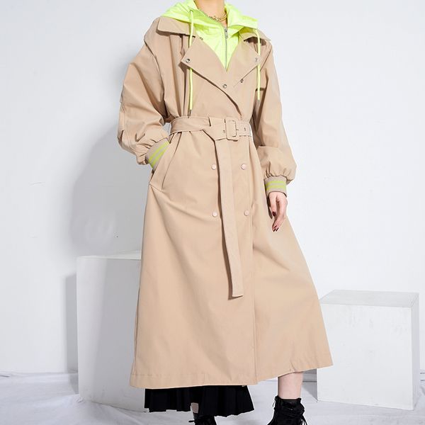 2021 spring new hooded trench coat plus size khaki long coat female trenchcoat overcoat fall clothes womens windbreaker, Black;brown
2021 spring new hooded trench coat plus size khaki long coat female trenchcoat overcoat fall clothes womens windbreaker, Black;brown