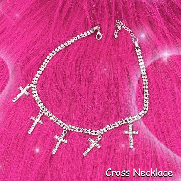 pendant necklaces y2k jewelry shiny crystal cross necklace for women egirl style punk harajuku 2000s aesthetic vintage friends gifts, Silver
pendant necklaces y2k jewelry shiny crystal cross necklace for women egirl style punk harajuku 2000s aesthetic vintage friends gifts, Silver