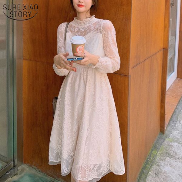 vintage women sleeve a-line vestidos feminino autumn high waist lace long dress stand collar dresses 11915 210417, Black;gray
vintage women sleeve a-line vestidos feminino autumn high waist lace long dress stand collar dresses 11915 210417, Black;gray