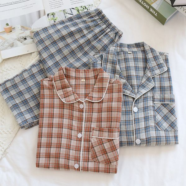 2021 new season couples wear pajamas 100% cotton flannel male large size simple plaid ladies home service spring and autumn gwyz, Black;brown
2021 new season couples wear pajamas 100% cotton flannel male large size simple plaid ladies home service spring and autumn gwyz, Black;brown