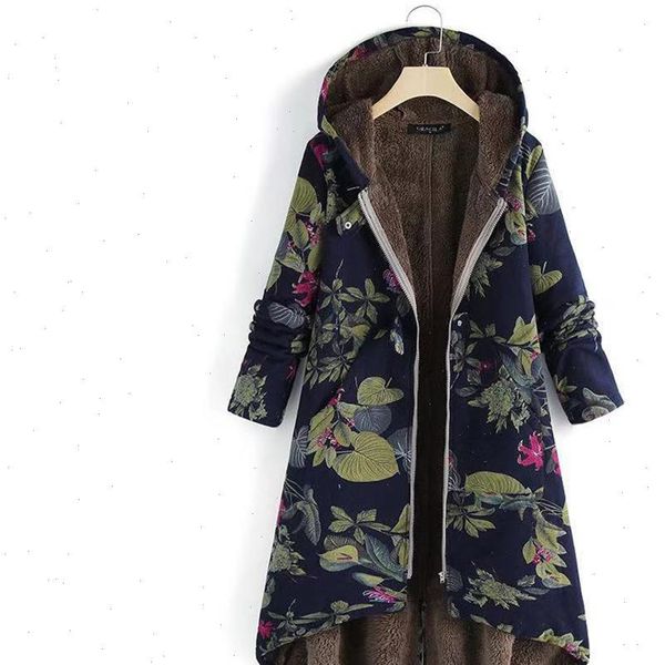 flower hooded parka coat women plus size vintage printed long thickening overcoat oversize manteau femme winter women warm coat, Black
flower hooded parka coat women plus size vintage printed long thickening overcoat oversize manteau femme winter women warm coat, Black