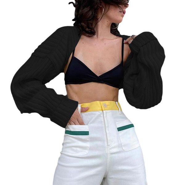 women's knits & tees fashion ultra short knitted long sleeved sweater coat, simple spicy style, solid color loose wool shawl top, White
women's knits & tees fashion ultra short knitted long sleeved sweater coat, simple spicy style, solid color loose wool shawl top, White