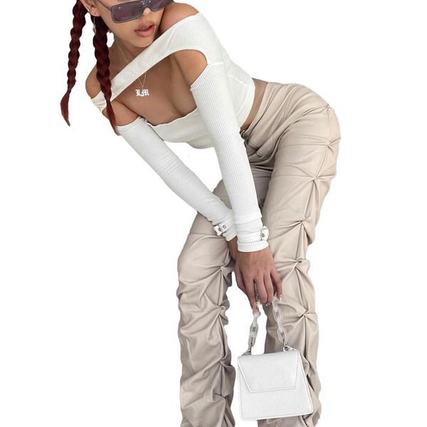 women's pants & capris 2021 women fashion casual faux leather lady adults summer ruched high waisted solid color zipper trousers s//l, Black;white
women's pants & capris 2021 women fashion casual faux leather lady adults summer ruched high waisted solid color zipper trousers s//l, Black;white