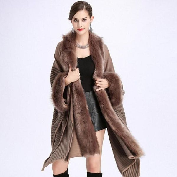 women's fur & faux 2021 winter luxury poncho knit coat long sleeve plaid knitted warm cardigan shawl cape wool wj1312, Black
women's fur & faux 2021 winter luxury poncho knit coat long sleeve plaid knitted warm cardigan shawl cape wool wj1312, Black
