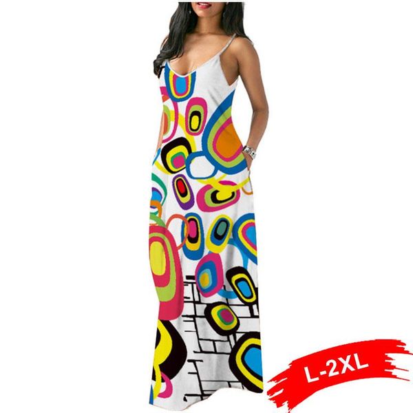 casual dresses summer geometric print sleeveless maxi women spaghetti strap beach wear deep v-neck pockets long sundress, Black;gray
casual dresses summer geometric print sleeveless maxi women spaghetti strap beach wear deep v-neck pockets long sundress, Black;gray