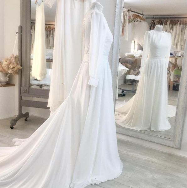 new simple 2021 white a-line beach bohemian wedding elegant long sleeves backless boho chiffon bridal gowns vestidos de noiva fjge
new simple 2021 white a-line beach bohemian wedding elegant long sleeves backless boho chiffon bridal gowns vestidos de noiva fjge