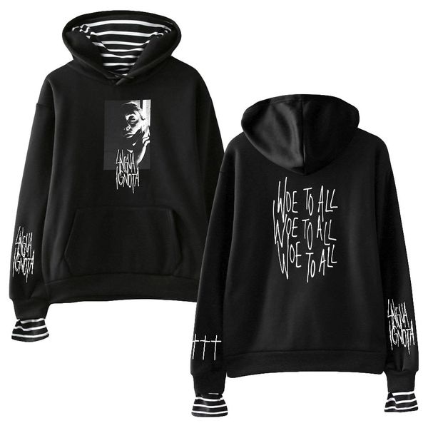 women hoodie american singer lingua ignota fake two piece women's long sleeve sweatshirt harajuku streetwear fashion clothes, Black
women hoodie american singer lingua ignota fake two piece women's long sleeve sweatshirt harajuku streetwear fashion clothes, Black