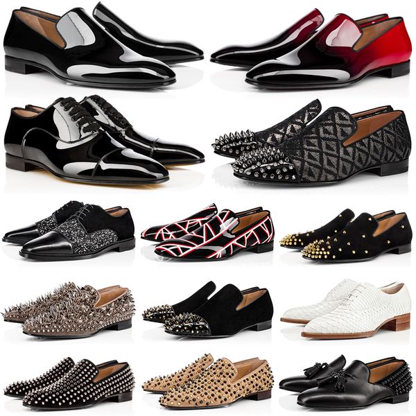 red bottoms men dress shoes spikes suede leather sneakers fashion wedding loafers flats casual shoe with box dust bag, Black
red bottoms men dress shoes spikes suede leather sneakers fashion wedding loafers flats casual shoe with box dust bag, Black