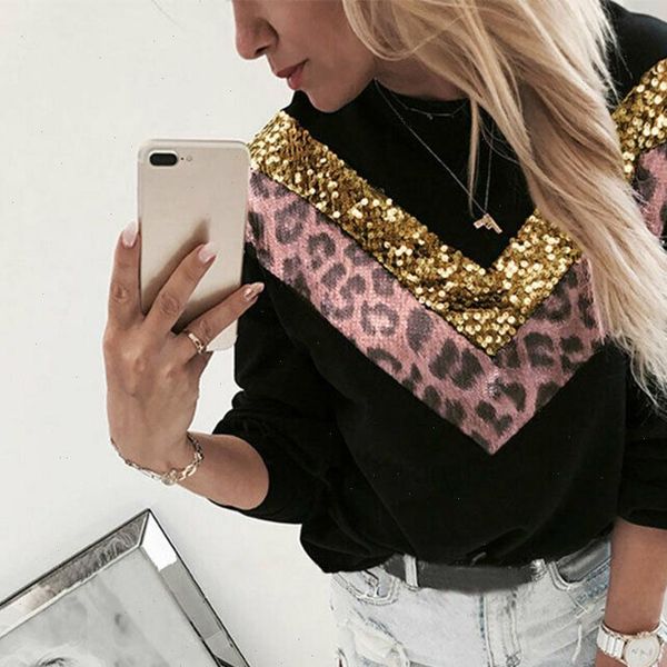 women sequins lips print fashionable sweatshirt autumn leopard long sleeve beading hoodie lady o neck kawaii sweatshirt hoodies, Black
women sequins lips print fashionable sweatshirt autumn leopard long sleeve beading hoodie lady o neck kawaii sweatshirt hoodies, Black