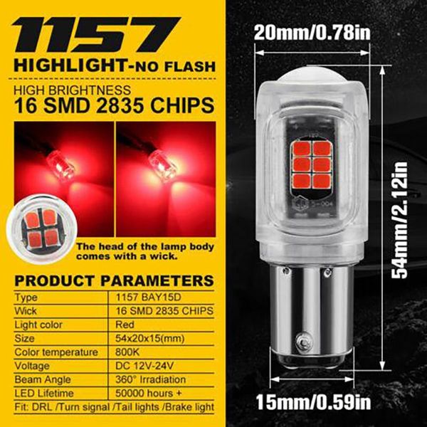 emergency lights hd lens tail led bulbs lamp p21/5w red 1000k replace 12v-24v 16smd 4pcs
emergency lights hd lens tail led bulbs lamp p21/5w red 1000k replace 12v-24v 16smd 4pcs