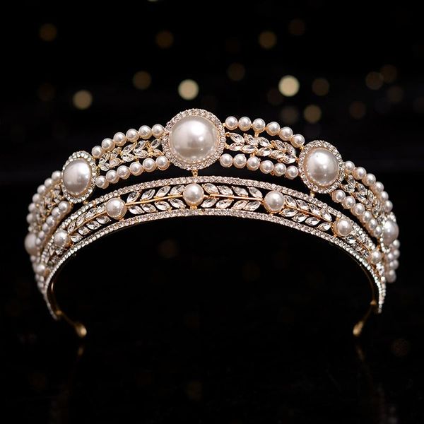 hair clips & barrettes baroque retro round bridal crown european rhinestone pearl tiara performance and catwalk headpieces ornaments, Golden;silver
hair clips & barrettes baroque retro round bridal crown european rhinestone pearl tiara performance and catwalk headpieces ornaments, Golden;silver