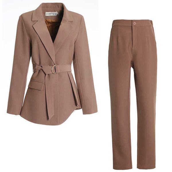 business women's suits pants autumn slim waist ladies jacket office casual trousers female two-piece set 210527, White
business women's suits pants autumn slim waist ladies jacket office casual trousers female two-piece set 210527, White